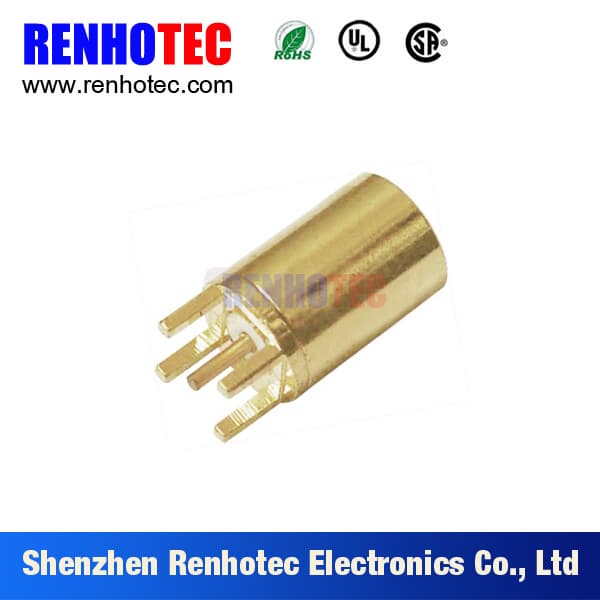 SMB Male Straight for PCB Mount RF Coaxial Connector